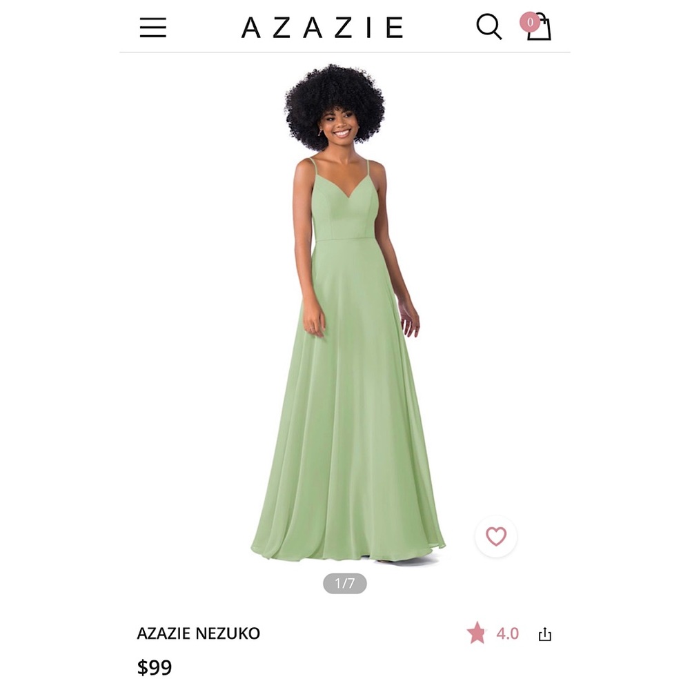 Azazie Nezuko Sage Green Bridesmaid Dress *BRAND NEW*